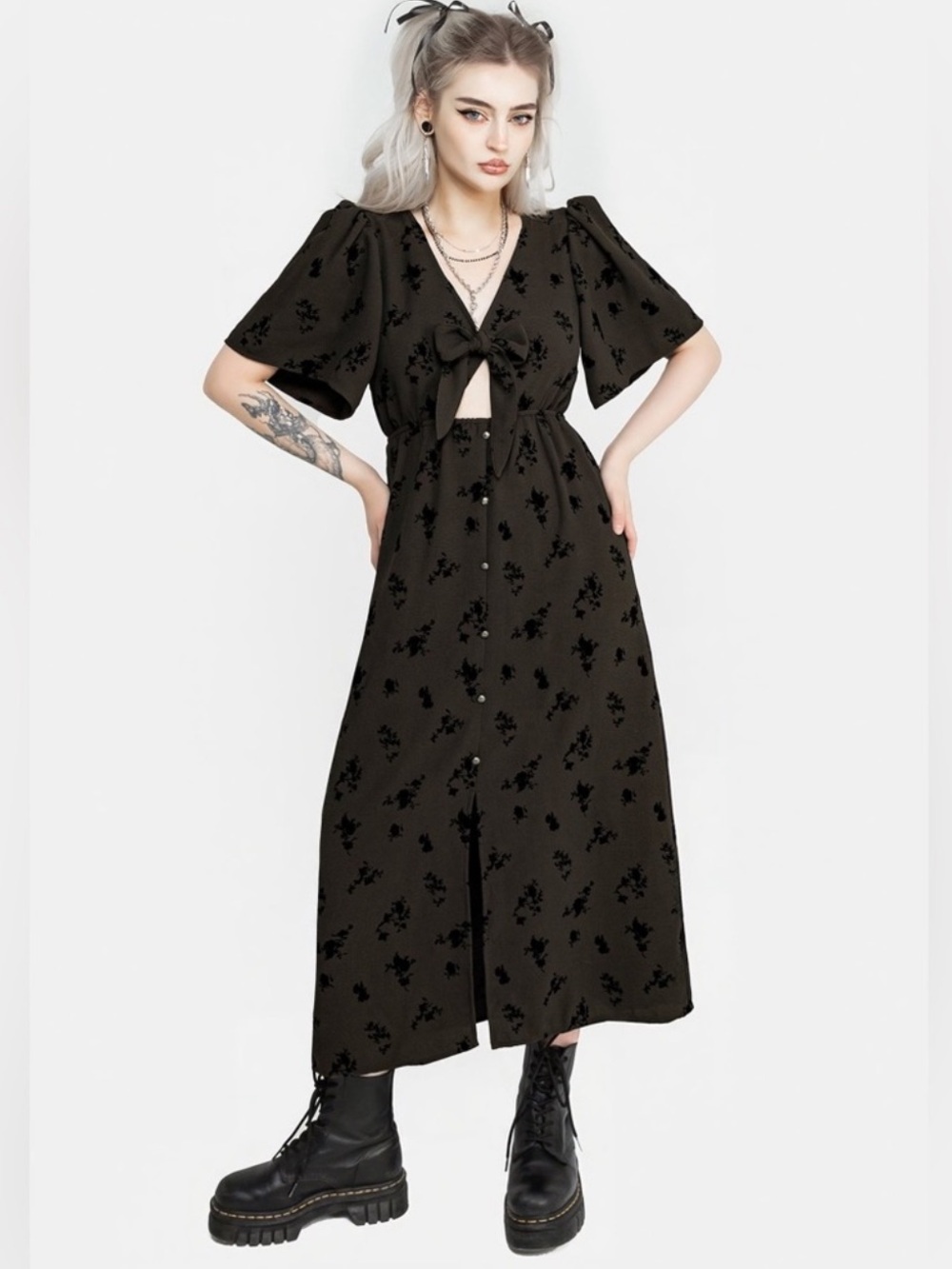 Disturbia Dahlia Cut Out Midaxi Dress